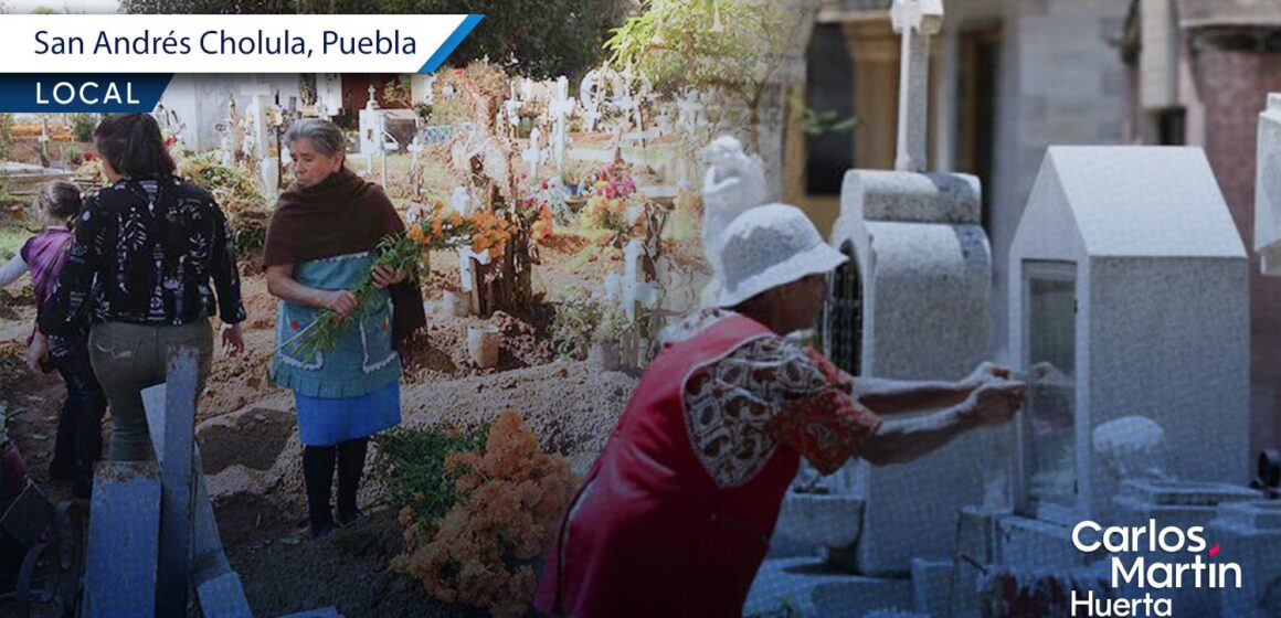 San Andrés Cholula prevé recibir a más de 100 mil visitantes en panteones por Día de Muertos