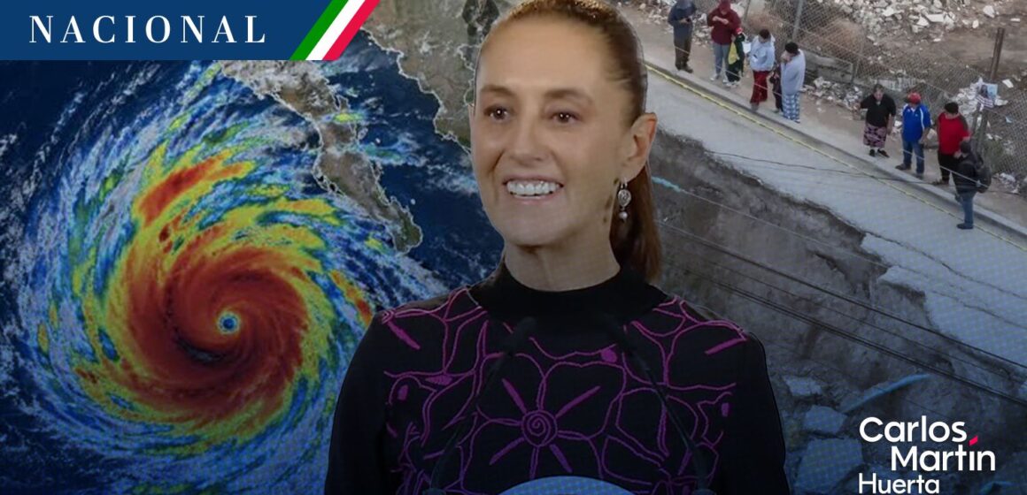 Sheinbaum afectaciones Rachel Baja California Sheinbaum anuncia apoyo a mil 500 familias tras estragos de “Rachel” en Baja California