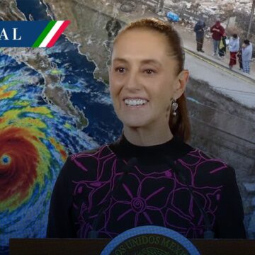 Sheinbaum anuncia apoyo a mil 500 familias tras estragos de “Rachel” en Baja California