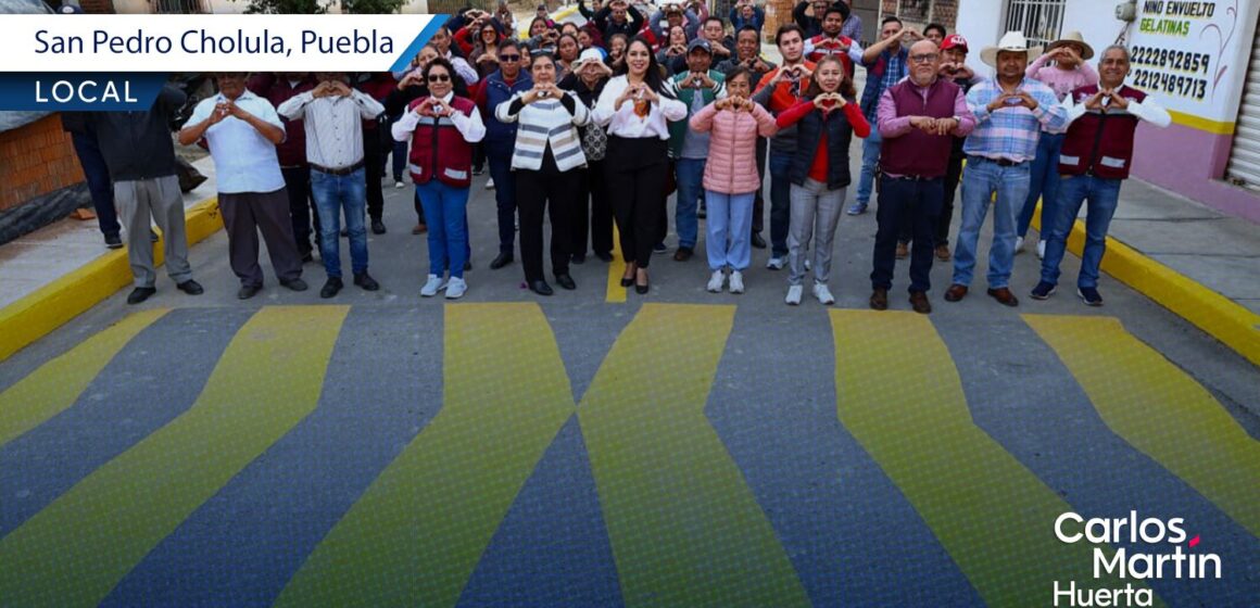 Tonantzin Fernández entrega obra con sentido social e infraestructura en San Pedro Cholula