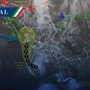 Vance se degrada a tormenta tropical frente a Manzanillo y provocará lluvias muy fuertes