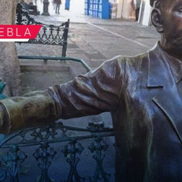 Vandalizan la escultura de Pedro Ángel Palou en el Centro Histórico