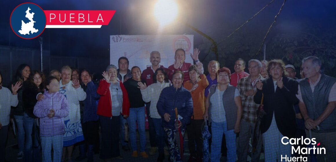 Modernizan más de 100 luminarias en la colonia Alseseca con Puebla Brilla
