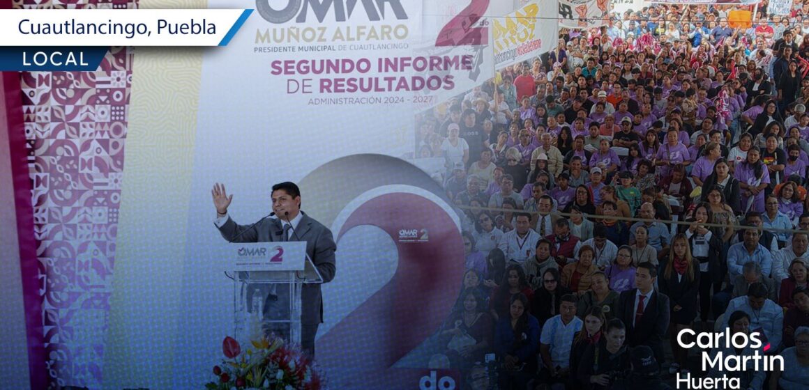 Obras, seguridad y bienestar: Así fue el Segundo Informe de Gobierno de Omar Muñoz en Cuautlancingo