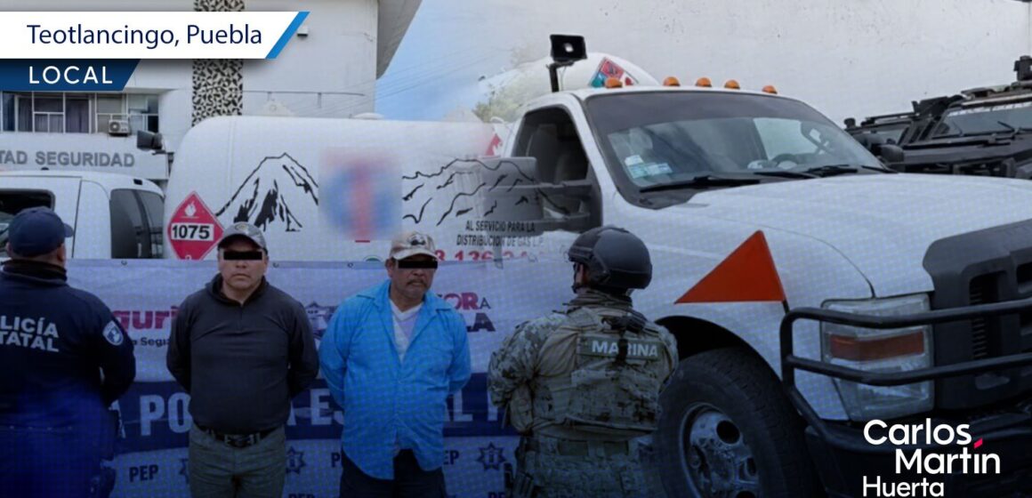 Aseguran pipa con casi 4 mil litros de gas LP en Teotlalcingo
