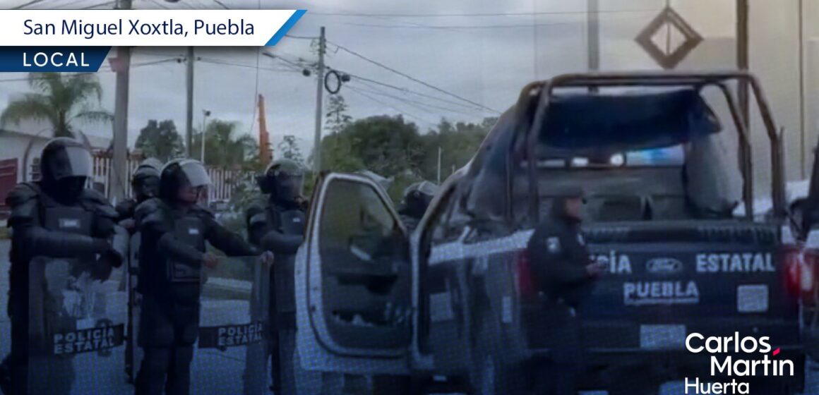 Denuncian pobladores de Xoxtla despliegue de la Policía Estatal y reactivación de pozo hídrico