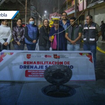 Inauguran segunda etapa de rehabilitación de alcantarillado y drenaje sanitario en Huejotzingo