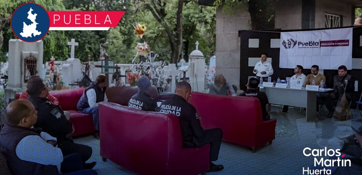 Preparan operativo en el Panteón Municipal de Puebla por Día de Muertos; prevén más de 95 mil visitantes