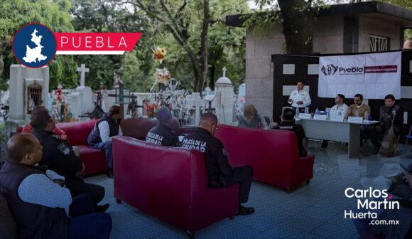 Preparan operativo en el Panteón Municipal de Puebla por Día de Muertos; prevén más de 95 mil visitantes