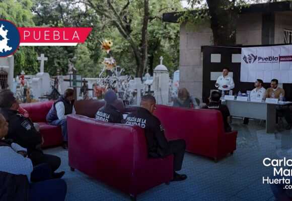 Preparan operativo en el Panteón Municipal de Puebla por Día de Muertos; prevén más de 95 mil visitantes