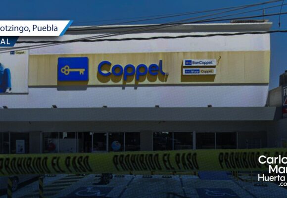 Sujetos armados asaltan Coppel en Huejotzingo y logran darse a la fuga