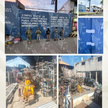 Catean inmueble en Puebla y aseguran 7 kilos de cable robado a Telmex