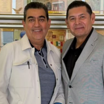 salomón Alejandro Armenta y Sergio Salomón acuerdan estrategia para atender la migración en Puebla