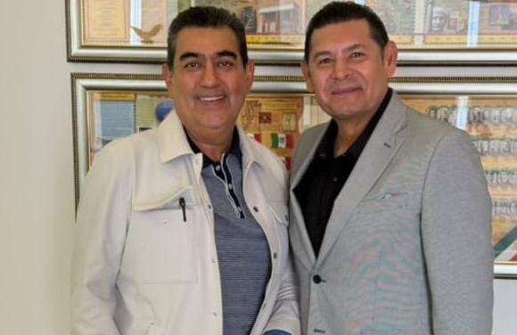 salomón Alejandro Armenta y Sergio Salomón acuerdan estrategia para atender la migración en Puebla